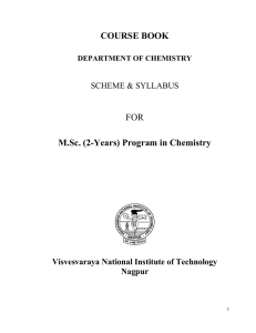 Course Book - Department of Chemistry