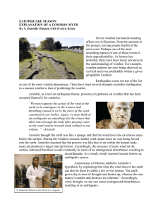 EARTHQUAKE SEASON: EXPLANATION OF A COMMON MYTH By