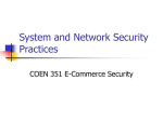 System and Network Security Practices