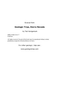Geologic Trips, Sierra Nevada