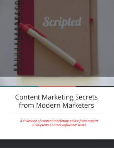 Content Marketing Secrets from Modern Marketers