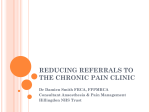 Reducing referrals to the chronic pain clinic