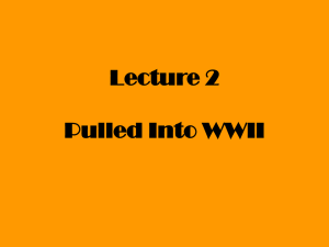 World War II Lecture #2