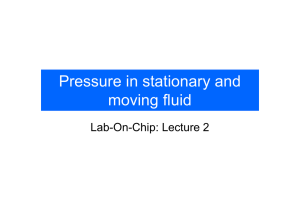 Pressure field and buoyancy. Elementary fluid dynamics. Bernoulli