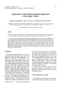 Subduction of the Daiichi Kashima Seamount in the Japan Trench
