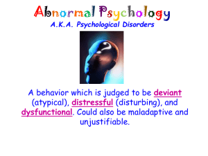 Psychological Disorders - San Elijo Elementary School