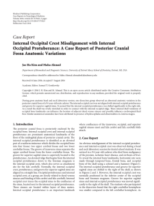 Case Report Internal Occipital Crest Misalignment with Internal