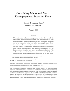 Combining Micro and Macro Unemployment Duration Data