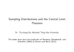 Sampling Distributions and the Central Limit Theorem