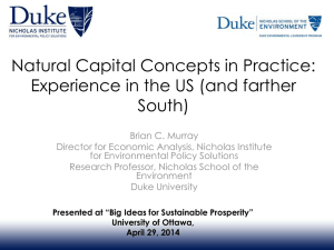 Natural Capital Concepts in Practice