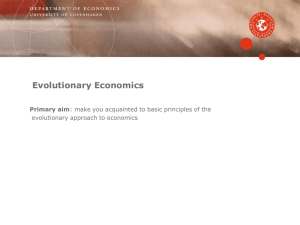 Evolutionary Economics