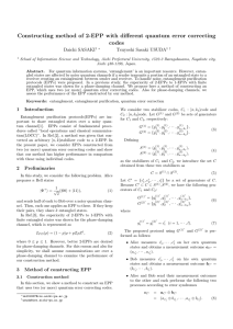 Constructing mehod of 2-EPP with different quantum error correcting