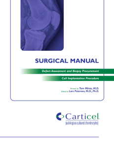 Carticel Surgical Manual