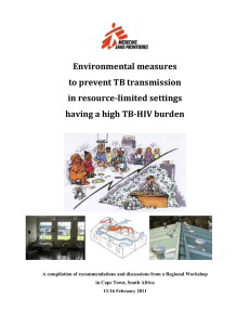 Environmental measures to prevent TB transmission in resource
