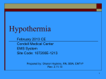 February 2013 CE - Hypothermia
