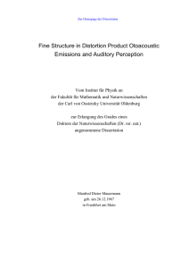 Fine Structure in Distortion Product Otoacoustic Emissions and