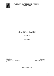 seminar paper - Maturski Radovi