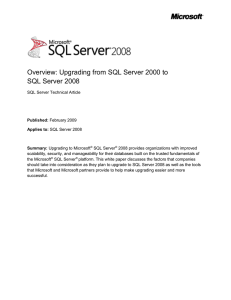 Upgrading to SQL Server 2008