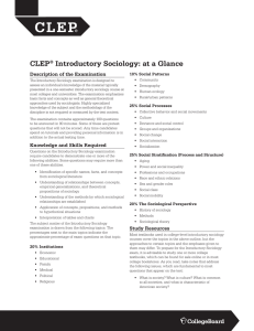 CLEP Introductory Sociology