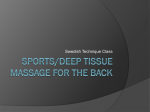 Massage of the back