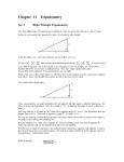 Chapter 11 Trigonometry