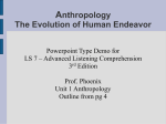I. What is Anthropology?