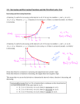 Increasing and Decreasing Functions and the