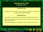 Lesson 23-4: Mobilizing for War