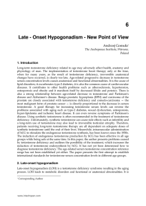Late-Onset Hypogonadism