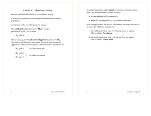 Chapter 9.1 Hypothesis Testing 5