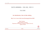 DATA MINING - Department of Information Technology