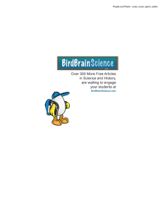 People and Plants - BirdBrain Science