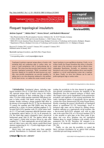 Floquet topological insulators Phys. Stat. Sol. Rap