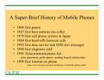 A Super-Brief History of Mobile Phones