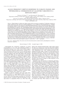 allele frequency shifts in response to climate change and