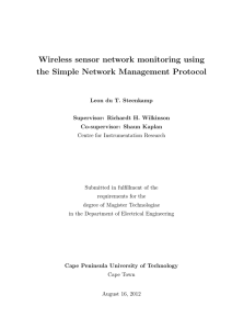 Wireless sensor network monitoring using the Simple Network