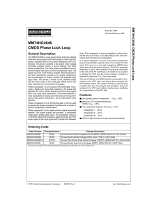 MM74HC4046 CMOS Phase Lock Loop - Elektronik