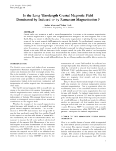 Is the Long Wavelength Crustal Magnetic Field