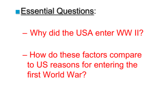 U.S. Entrance into WWII