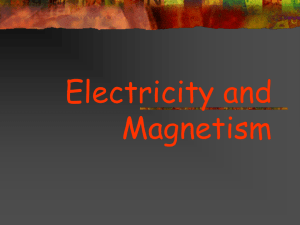 Electricity and Magnetism