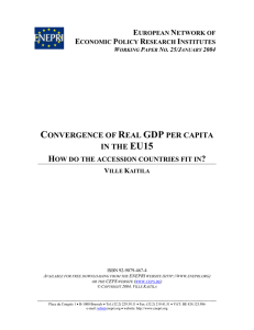 convergence of real gdp per capita in the eu15