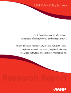 Cost Containment in Medicare - Academy of Managed Care Pharmacy