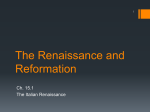 World History Chapter 15 The Renaissance and Reformation