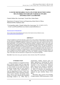 CANCER MICROARRAY DATA FEATURE SELECTION USING