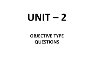 unit * 2 objective type questions