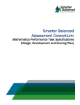 Mathematics Performance Task Specifications