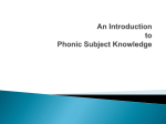 Phonics Presentation - Kimpton C Of E Primary School