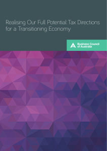 Realising Our Full Potential: Tax Directions for a Transitioning