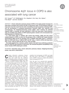Chromosome 4q31 locus in COPD is also associated with lung cancer