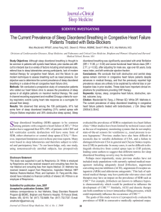 The Current Prevalence of Sleep Disordered Breathing in